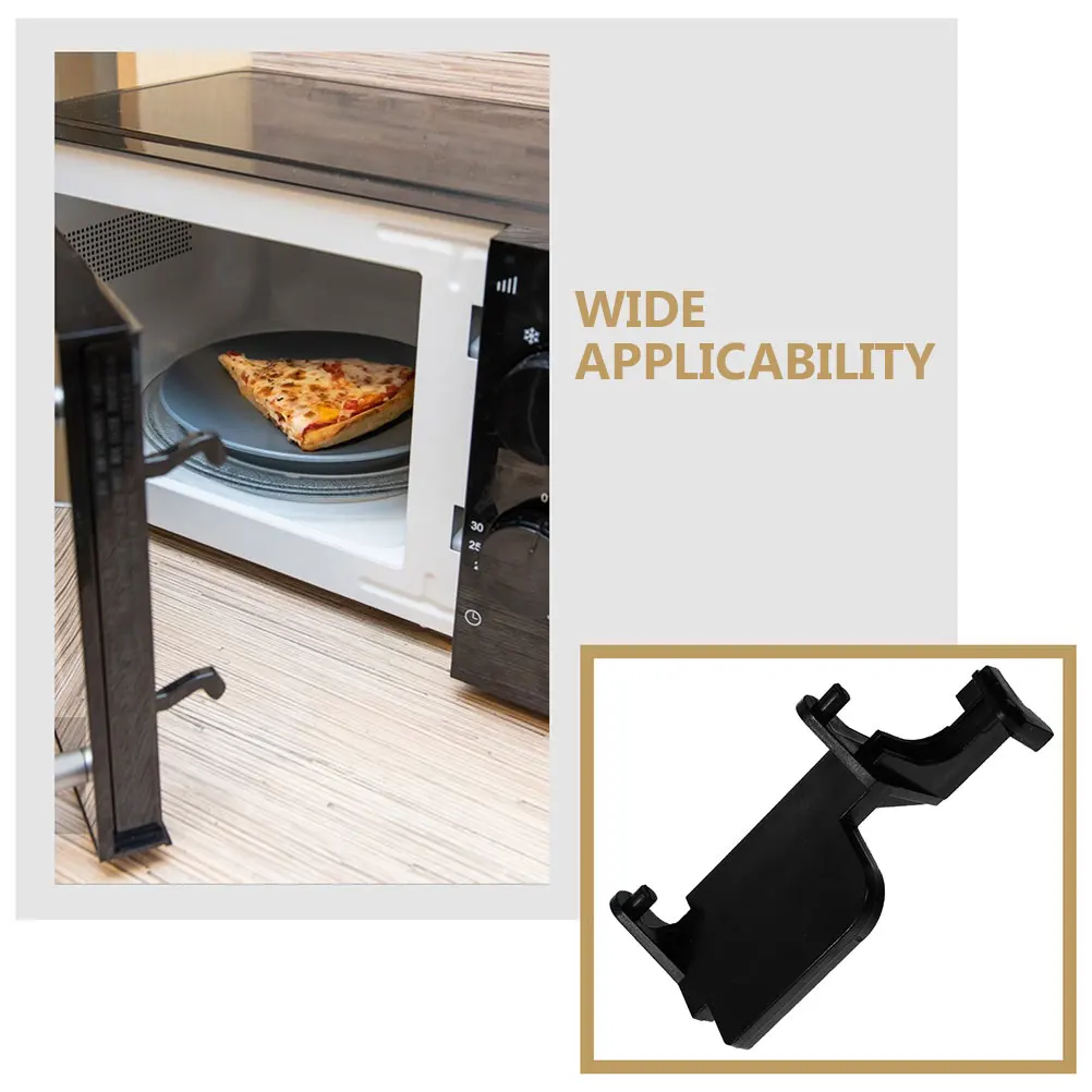 2pcs Microwave Door Stay Switches Black Plastic Easy Installation Compatible Microwave Stay Button Replacement Hardware