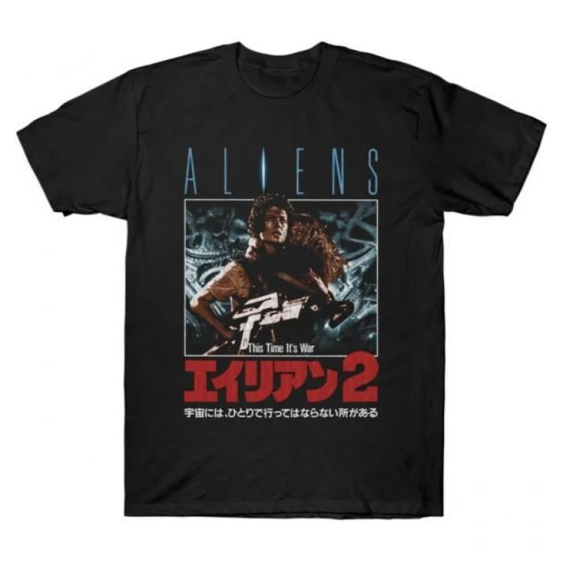 

0412 Ripley & Newt Sci-Fi Alien Gift T-Shirt Weyland LV-426 Horror movie Xenomorph Short Sleeve Graphic clothes All size tops