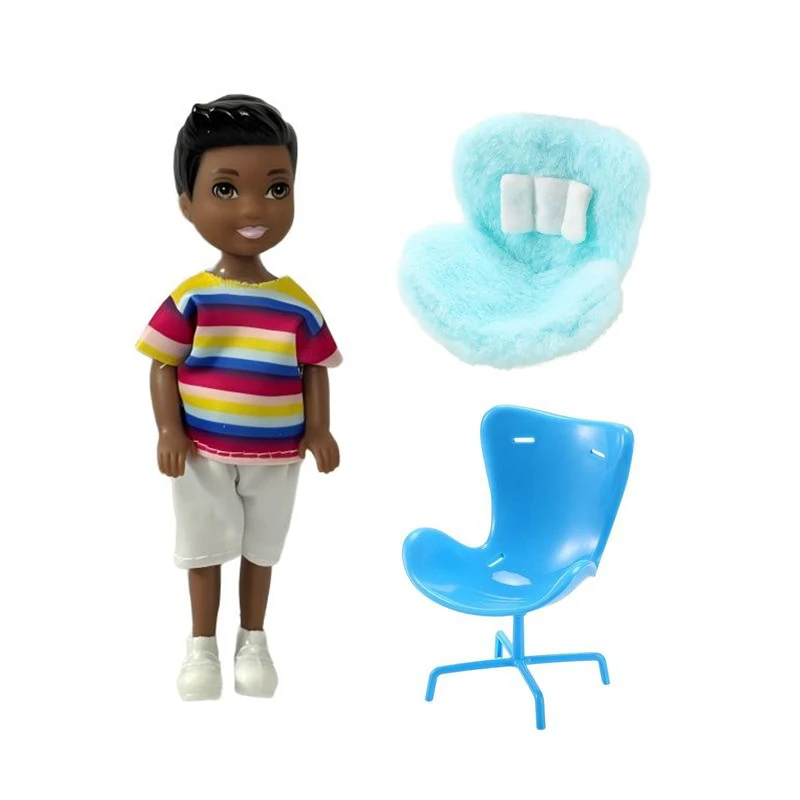 

Chair For Doll Kids Toys 5.5 Inch Boys Girls Black Christmas Figure Holder Stand Model Child' Birthday Present DIY Play Toy