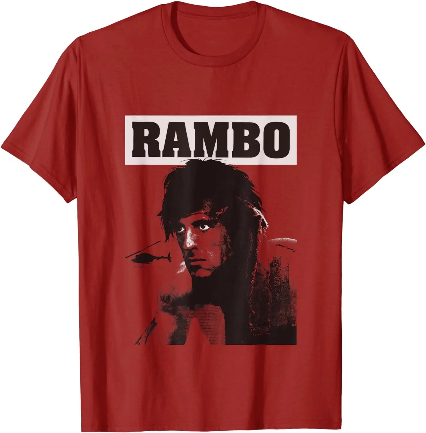 Rambo First Blood Helicopter Poster T-Shirt