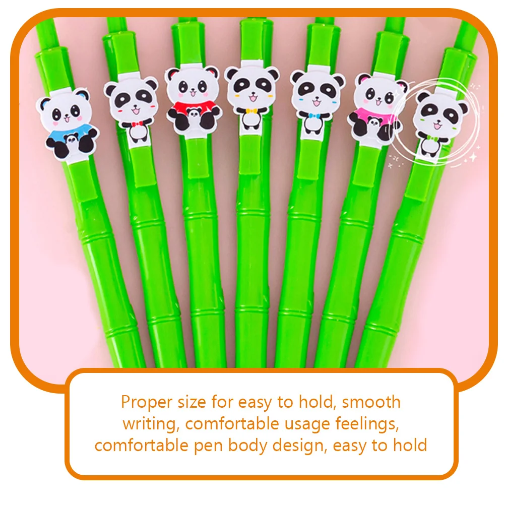 

8 Pcs Bamboo Water-based Pen Student Cute Pens Abs Gel Animal Pattern Ink