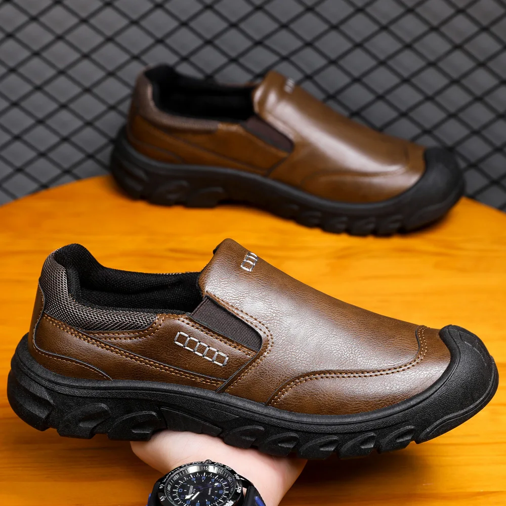 

Men's casual shoes, leather shoes, fashionable and versatile, comfortable hiking shoes, outdoor sports men's shoes