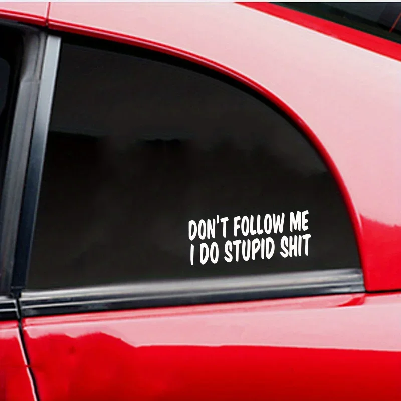 Don't Follow Me Diverting Text Sticker for Car Windows Decoration Bumper Sticker External Accessories Vinyl Decals