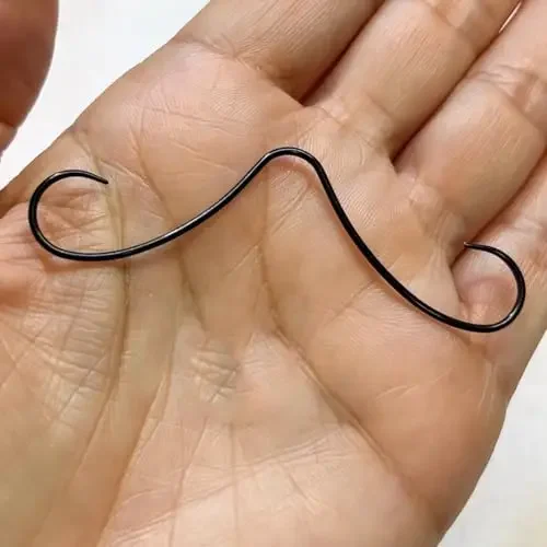 Anel Piercing de Septo em Aço Inoxidável para Homens e Mulheres, Design Popular de Bigode, Anel de Nariz, 316 Cirúrgico