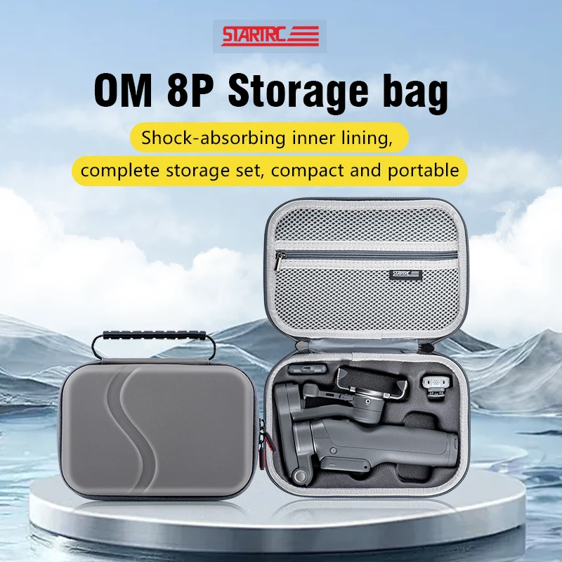Portable Storage Bag Carrying Case W Bellt for DJI OM 8P Creator Combo Handheld Gimbal&Accessories Box