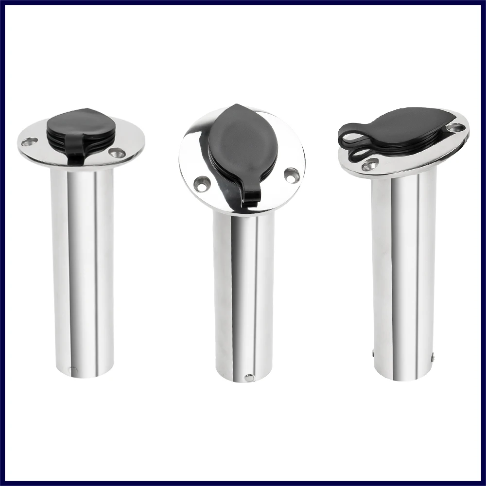 

Heavy Duty 15/30/90 Degree Marine Stainless Steel Boat Fishing Rod Holder Round with PVC cover Boat Accessories