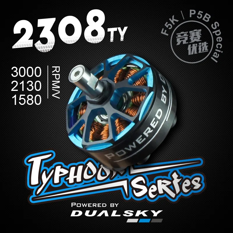 Dualsky 2308TY F5K Competition Motor, Brushless Engine for F3K Upgrade & P5B Glider with Folding Prop