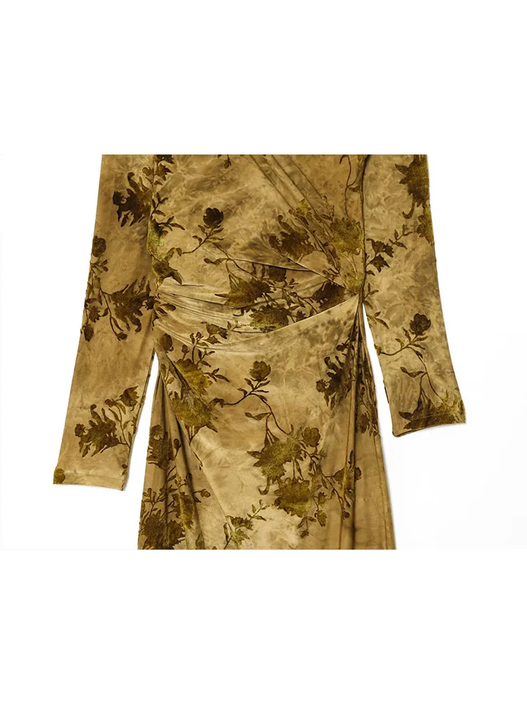 Mulheres gola diagonal vestido longo 2025 nova moda feminina mangas compridas fora do ombro vestidos elegantes feminino outono sexy vestido de festa