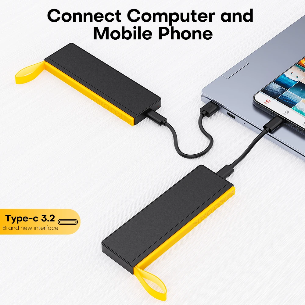 Внешний SSD Kodak 2 ТБ 1 ТБ Портативный жесткий диск 512 ГБ 256 ГБ 500 Мбит/с USB 3.2 PSSD для MacBook, iPad iPhone 15