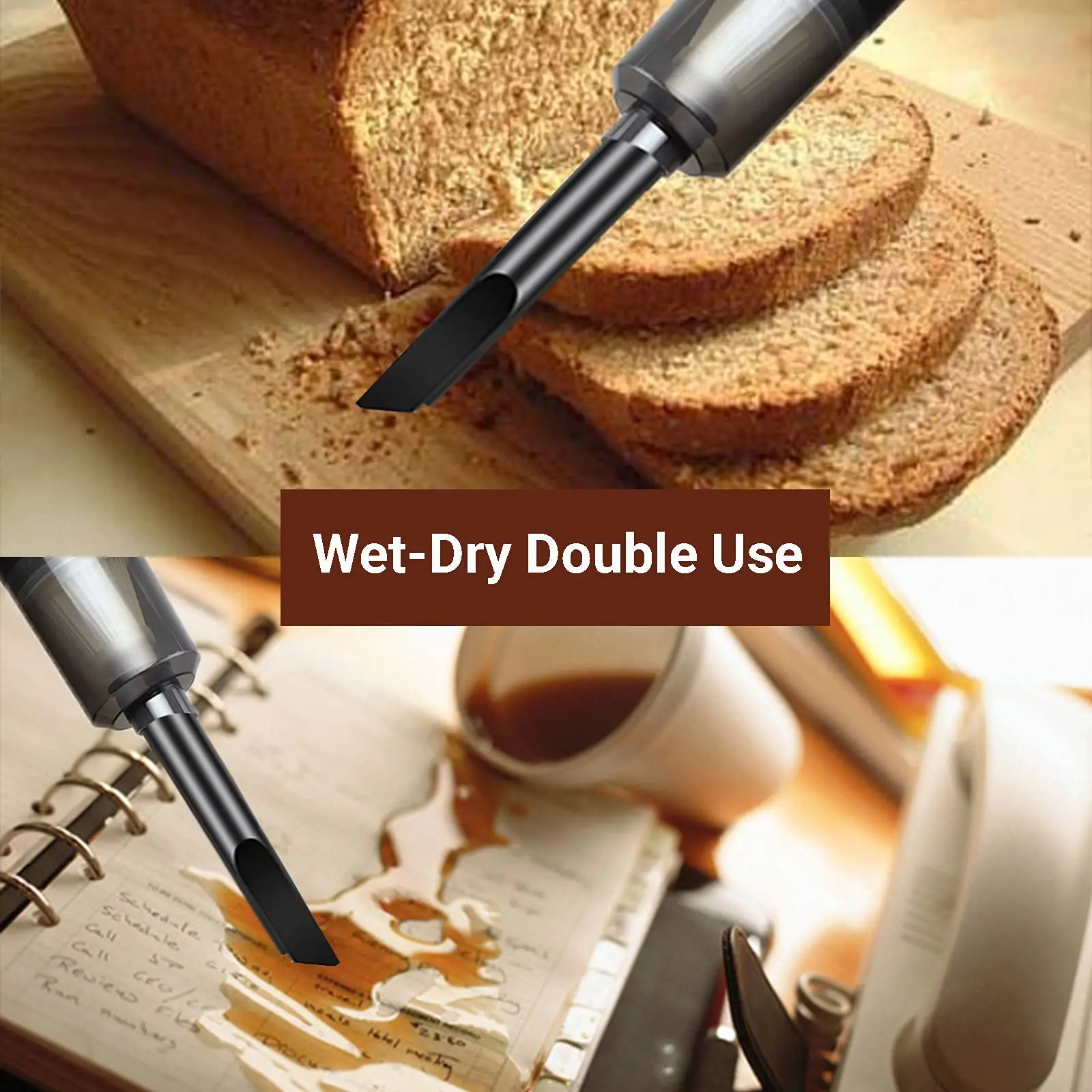 Loại C Sạc Máy Hút Bụi Mini 12000Pa 120W Cho Xe Hơi Và Hộ Gia Đình Khô Ướt Thảm Lông Thú Cưng Nước vệ Sinh Máy Hút Bụi