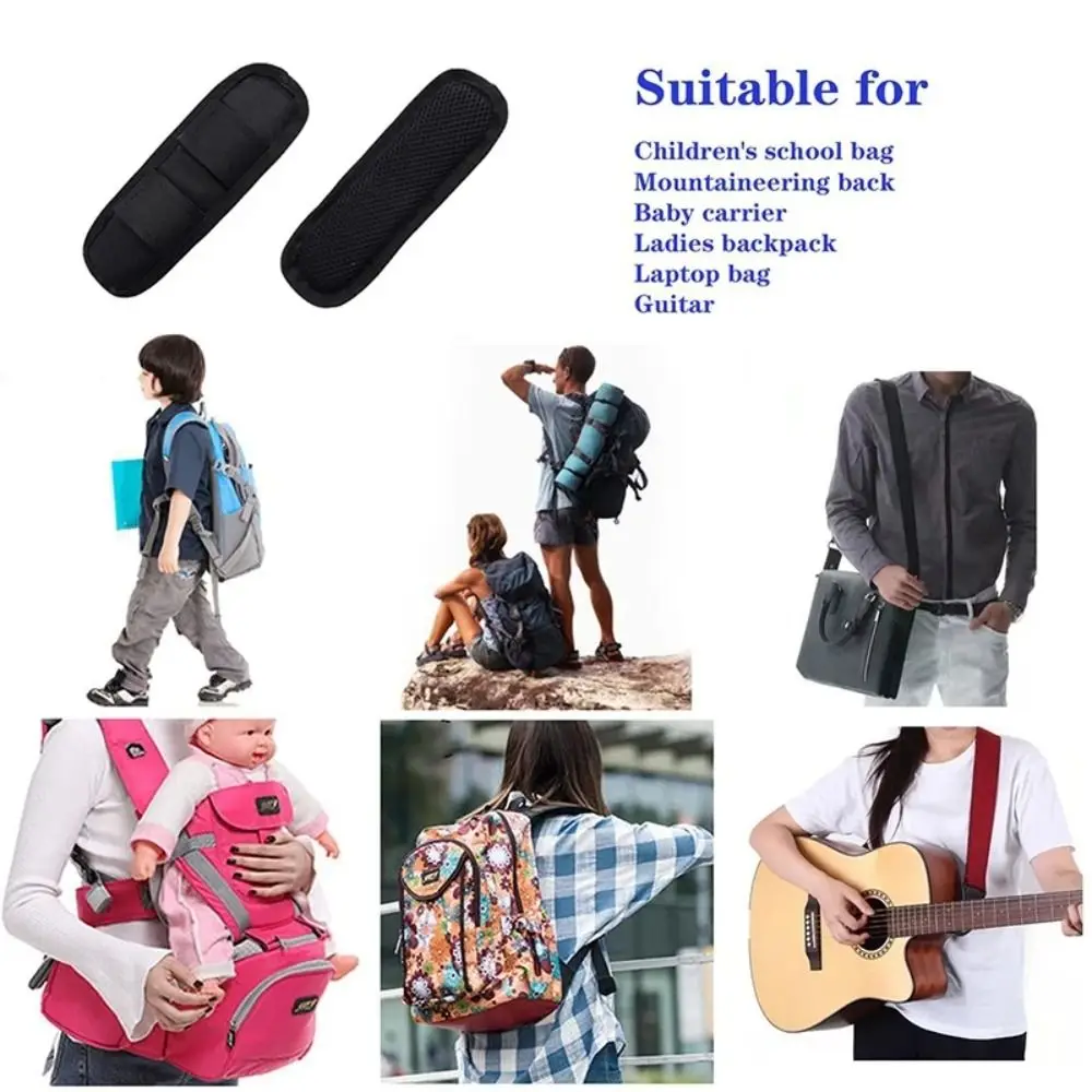 Canvas Shoulder Strap Pad Cushion Detachable Breathable Laptop Bag Strap Mat Non Slip Backpack Shoulder Pad Bag Accessories