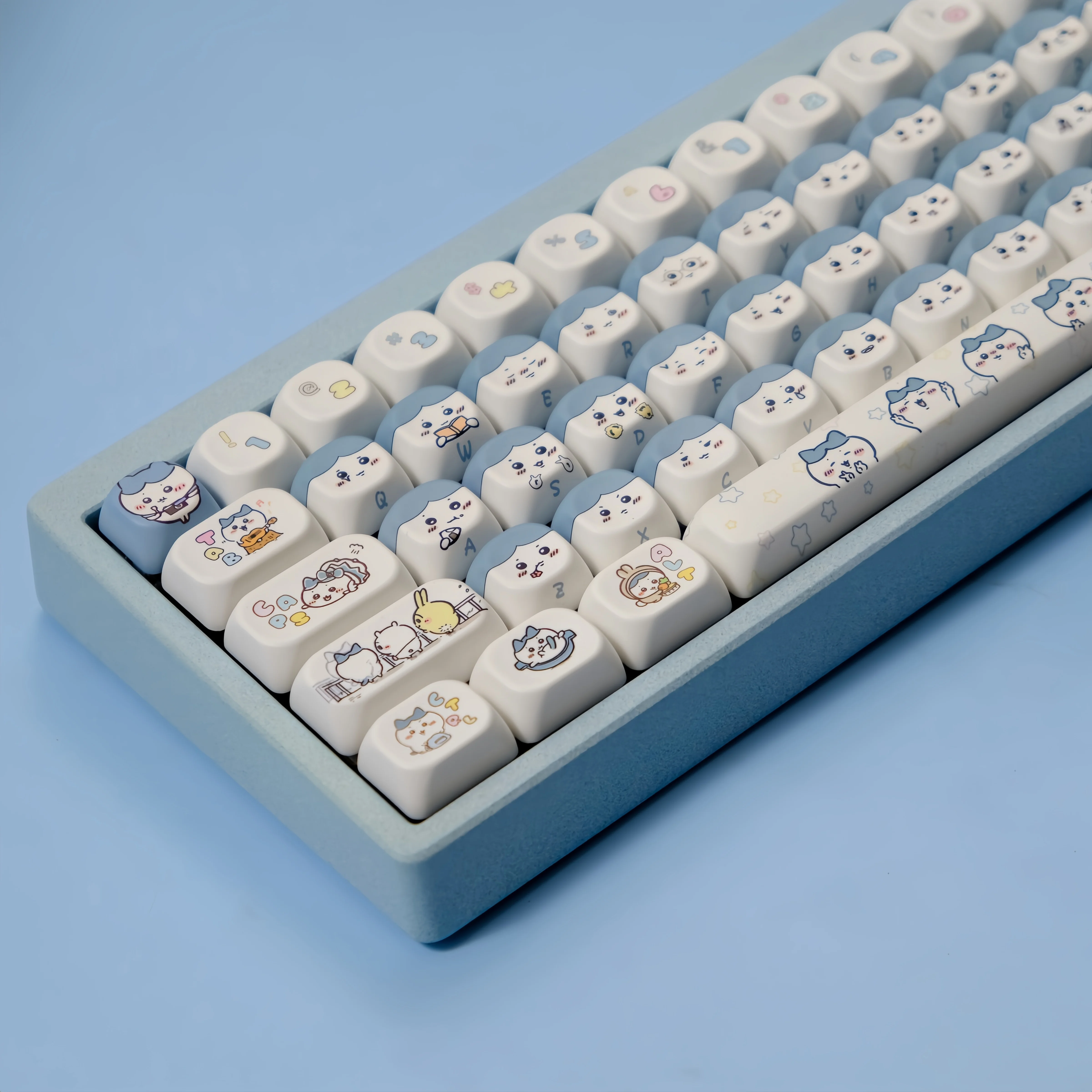 

Girls Birthday Gift MOA Side Engraved Keycaps 129 keys Cute Kohachi PBT Key caps For MX Switch Mechanical Keyboard Accessories