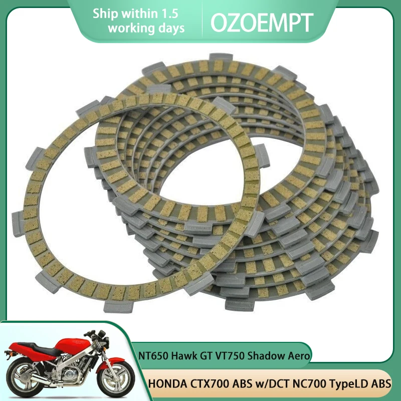 

Фибрирующая пластина сцепления OZOEMPT, подходит для HONDA CTX700 ABS w/DCT NC700 TypeLD ABS NT650 Hawk GT VT750 Shadow Aero