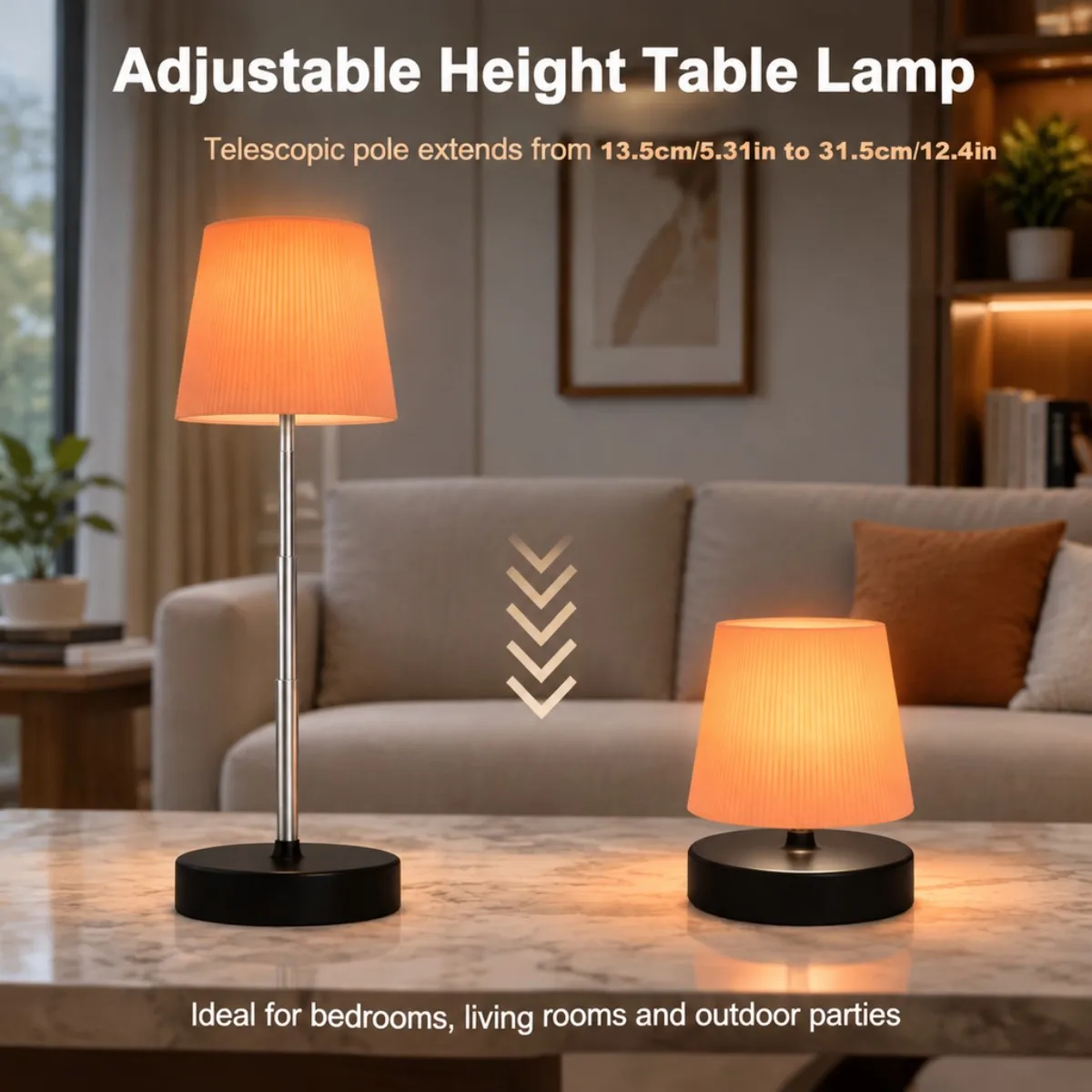 RGB LED Touch Bedside Table Lamp USB Rechargeable Portable Color Changing Night Light for Bedroom Camping Outdoor Ambient Light
