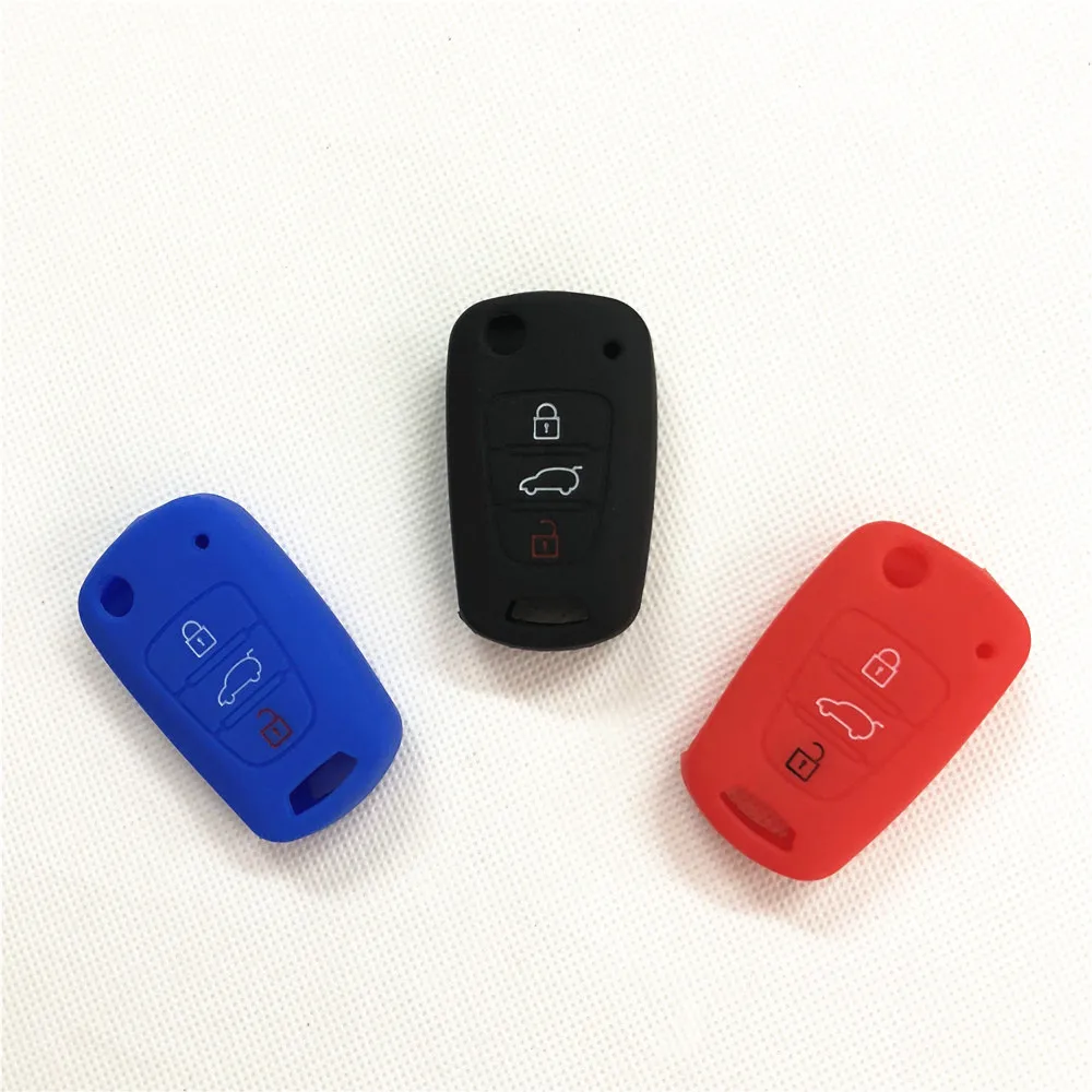 Emaicoca Silicone Car Keychain Key jacket cover case shell case for kia Stonic Rio sportage ceed sorento cerato K2 K3 K4 K5 KX3