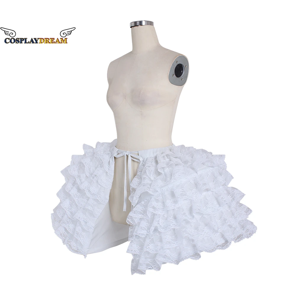 Medieval Victorian Rococo Gown Dress White Petticoat Bustle Crinoline Wedding Party Underdress Jupon Underskirt Pannier