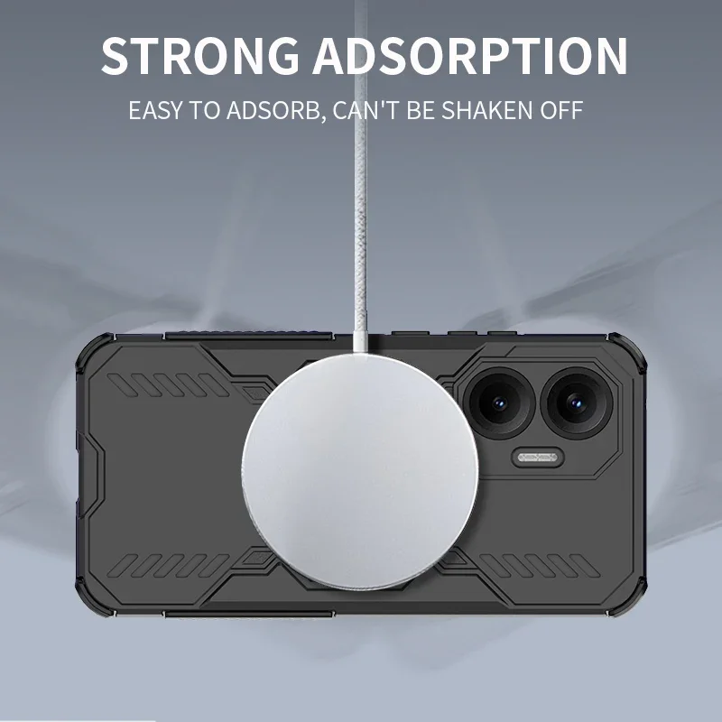 Защитный чехол для объектива, рассеивающий тепло чехол для Xiaomi Poco F7 5G, чехол с магнитной беспроводной зарядкой, чехол Fundas