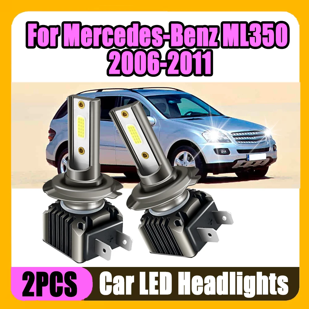 

2PCS 20000LM 90W H7 LED Headlight 6000K White Canbus No error LED Fog Lights Super Bright 12V For Mercedes-Benz ML350 2006-2011