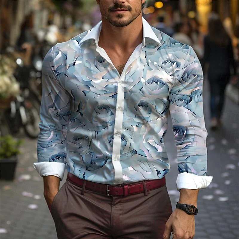 Fashionable Men's Casual Outdoor Shirt Floral Retro Hawaii New Soft Comfortable Design Men's New Xmas Hawaiian Shirt Hot Sale