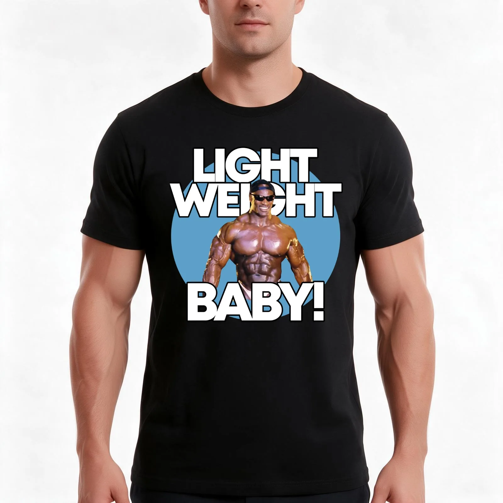 Ronnie Coleman light weight baby T-Shirt, Summer Casual Cotton Tee, Oversized Streetwear Tops, Vintage Graphic Print