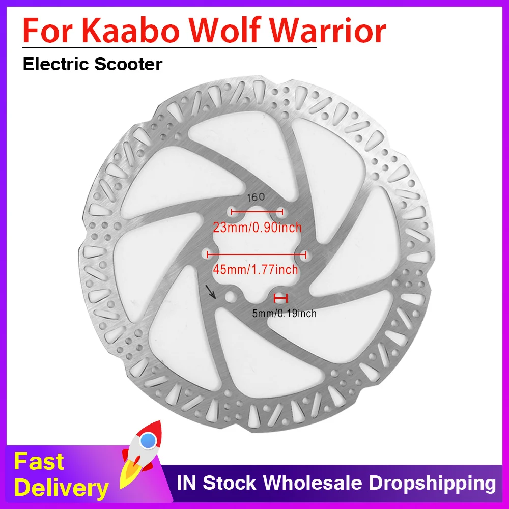 145mm/160mm Brake Disc for Kaabo Warrior 11 Wolf King GT/GT Pro Electric Scooter parts Disc Brake Pads E-Scooter Disc Brake