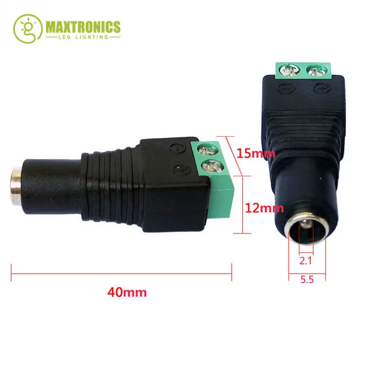 5/10/50PCS DC Connector 5.5mm x 2.1mm Jack Socket Male And Female LED Adapter For LED Strip Light Connection CCTV Power Convert