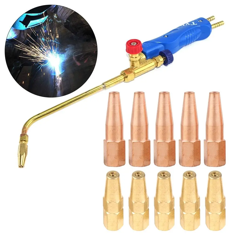 5pcs Durable Welding Accessory Propane Acetylene Cutting Oxygen Welding Torch Tip H01-2 Gas Brazing Torch Nozzle