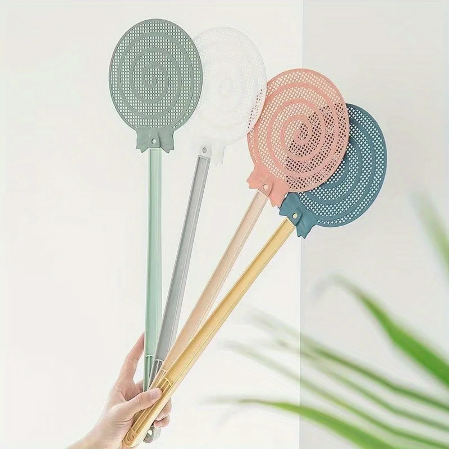 

5pcs, Fly Swatter Pro - Long-Handle, Durable, Manual Mosquito Insect Killer - Effective Pest Control, Apartment, College Dorm,