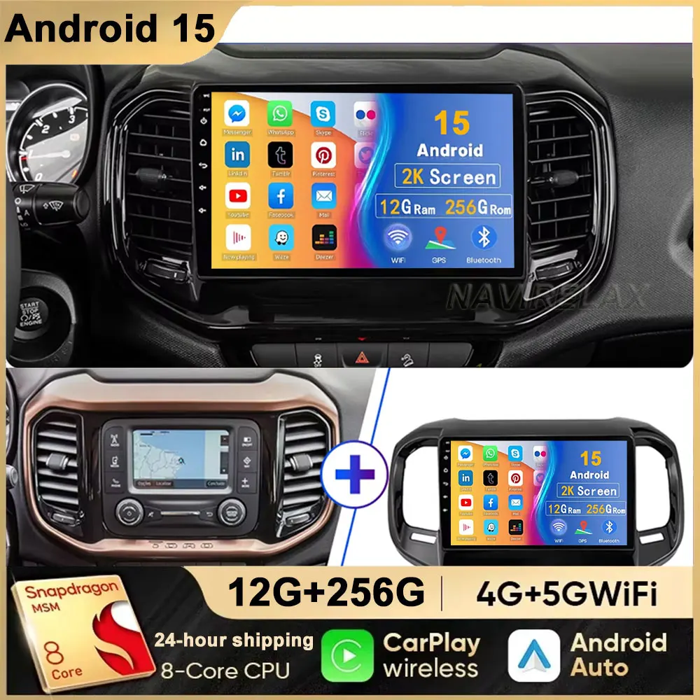 9 "android 15 qled reprodutor multimídia do carro para fiat toro 226 2016-2019 auto gps rádio carplay dsp tela de toque sem fio 4g wifi sim