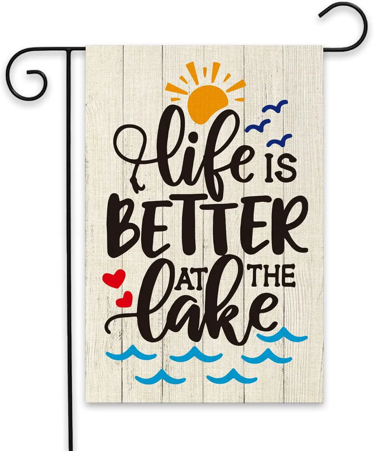 ShuanQ Life is Better at the Lake Garden Flag Double Sided Welcome Flag for Home Yard Outside Lake House Decoration Life is  zzo