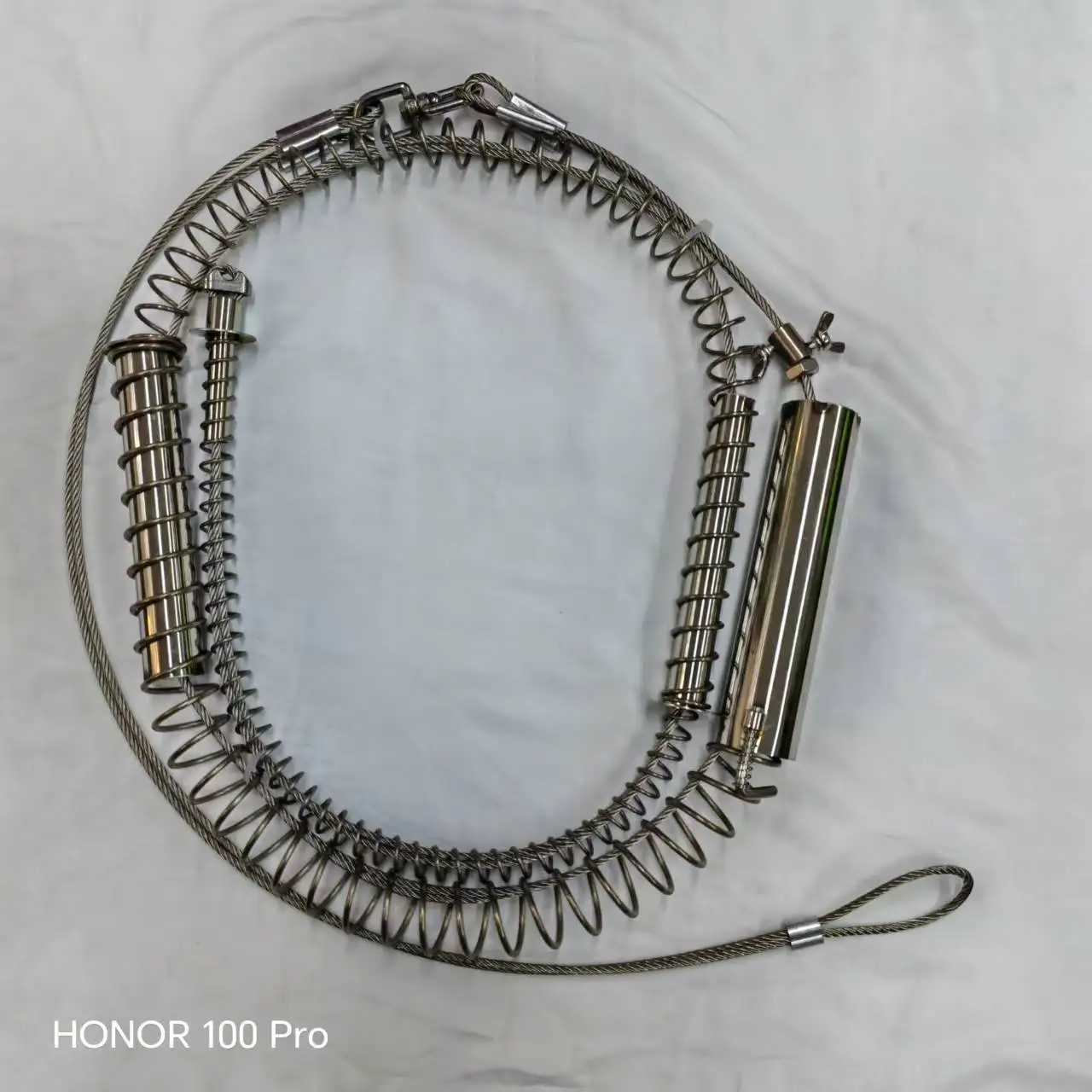 1PC Three Section Double Steel Wire Stronger Spring Replacement With Nuts Wire Rope For the Wild Boar Trap Fox Trap Rabbit Trap view 5