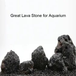 Natural Aquarium Decor Lava Stone Rockery Landscaping Fish Tank Microporous Volcanic Stone Porous Good for Plants Growth Filter