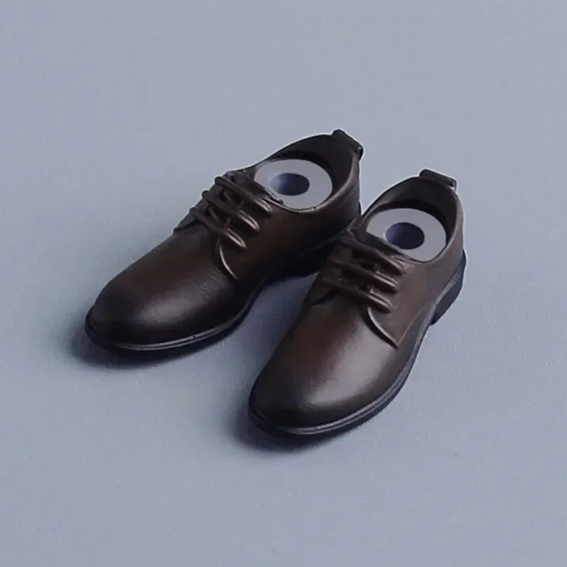 ما قبل البيع 1/12 مقياس الذكور الملابس الرسمية الأعمال الأحذية البلاستيكية الأحذية الصلبة نموذج صالح 6 ''عمل أرقام الجسم الدمى التبعي #4