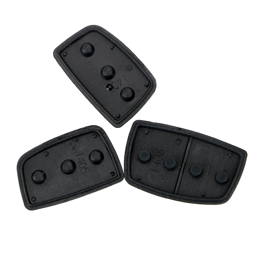 Remote Key Case Cover Auto Replacement Parts 3 4 Buttons Car Key Rubber Button Pad Car Key Shell For Hyundai Ix35 Ix45 1pc