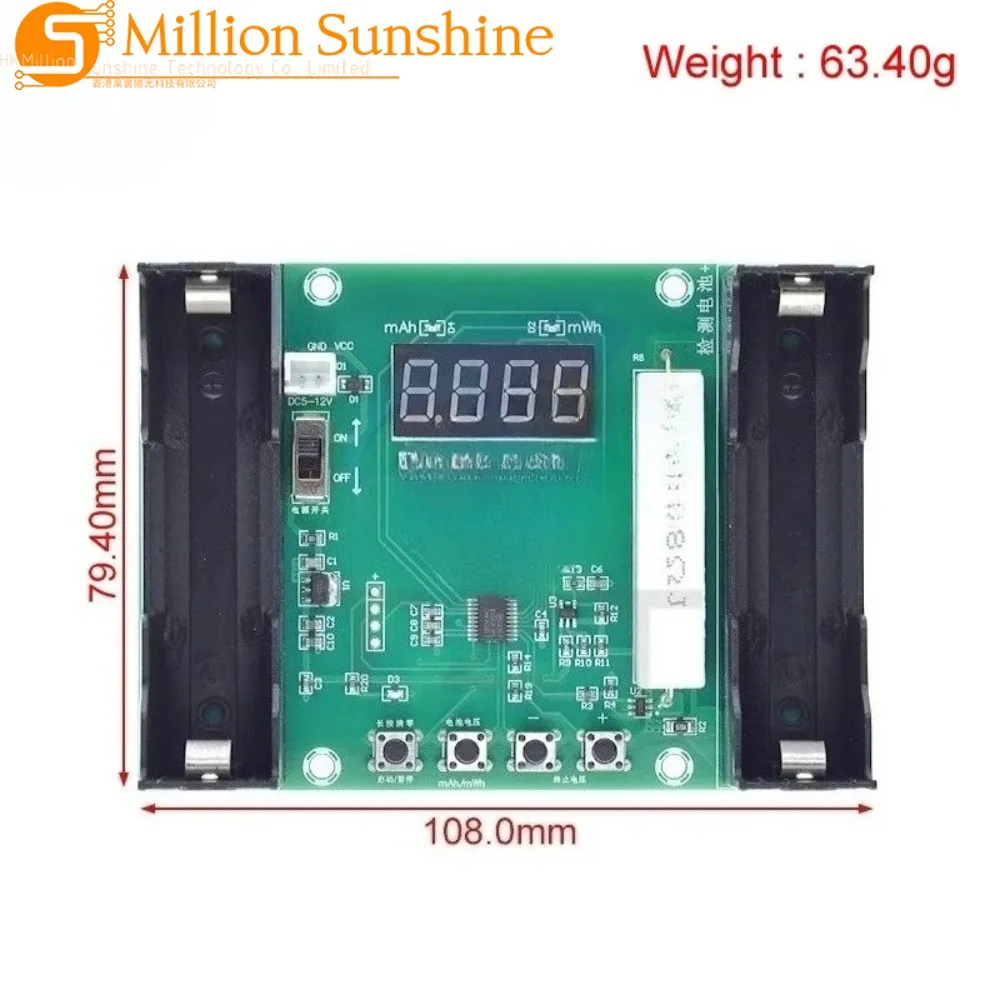 XH-M240 18650 Lithium Battery Capacity Voltage Indicator Tester Module Discharge Electronic Battery Voltage Tester Module