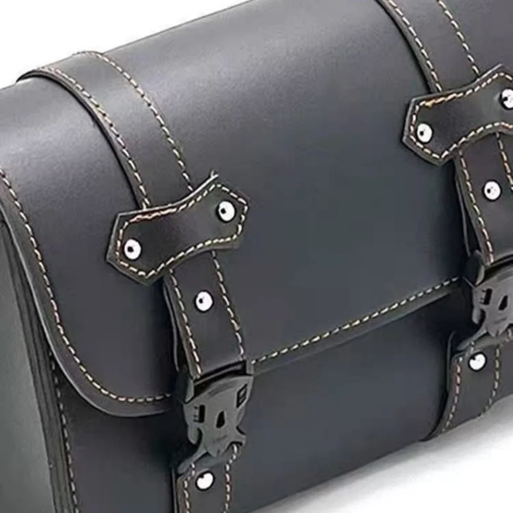 Motorcycle Bag Saddlebags PU Leather Front Fork Tail Saddle Bag Luggage For Harley Chopper Bobber Cruiser Sportster XL 883 1200