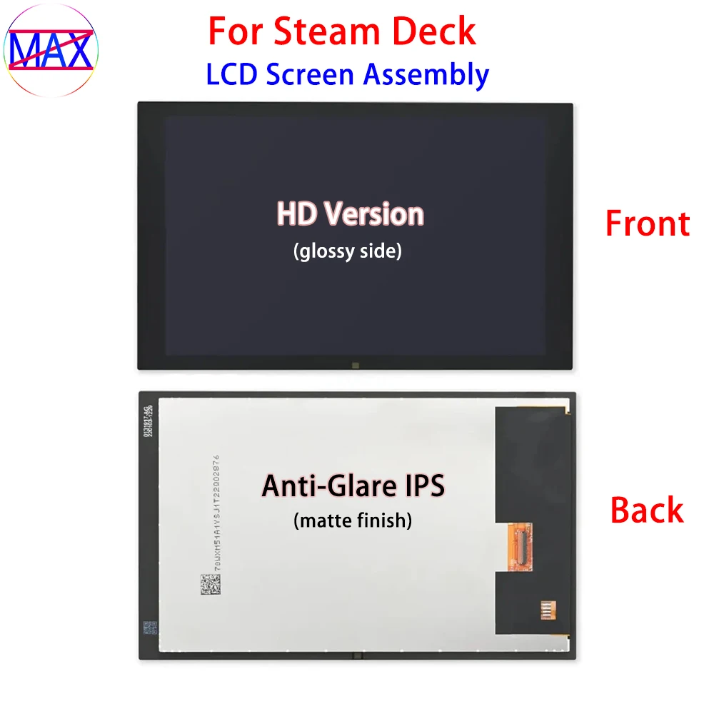 

HD LCD Screen Assembly For Steam Deck Game Console 64G 128G 256G 512G 1TB Anti-Glare IPS LCD Display Screen With Touch Panel