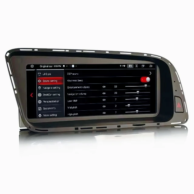 

RELI1 Erisin ES3805QL IPS с левым рулем Android 12, автомобильная стереосистема GPS для Audi Q5 2009-2016, автомобильная мультимедийная GPS-навигация, авто Ra