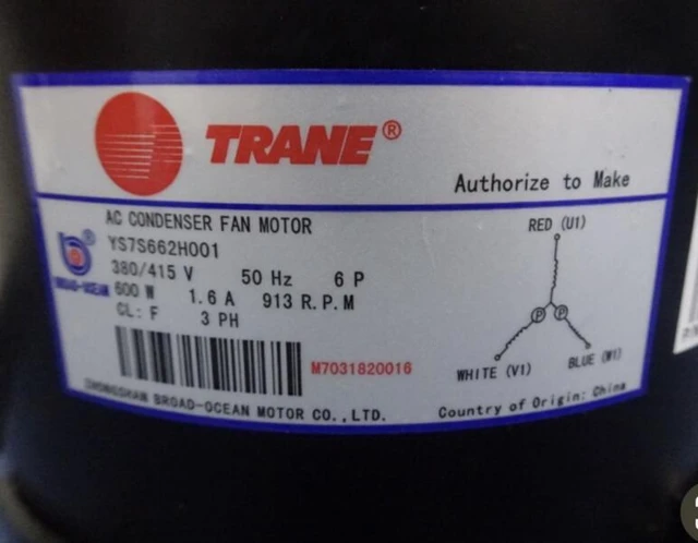 New TRANE air conditioning motor fan YS7S662H001 M7031820016 