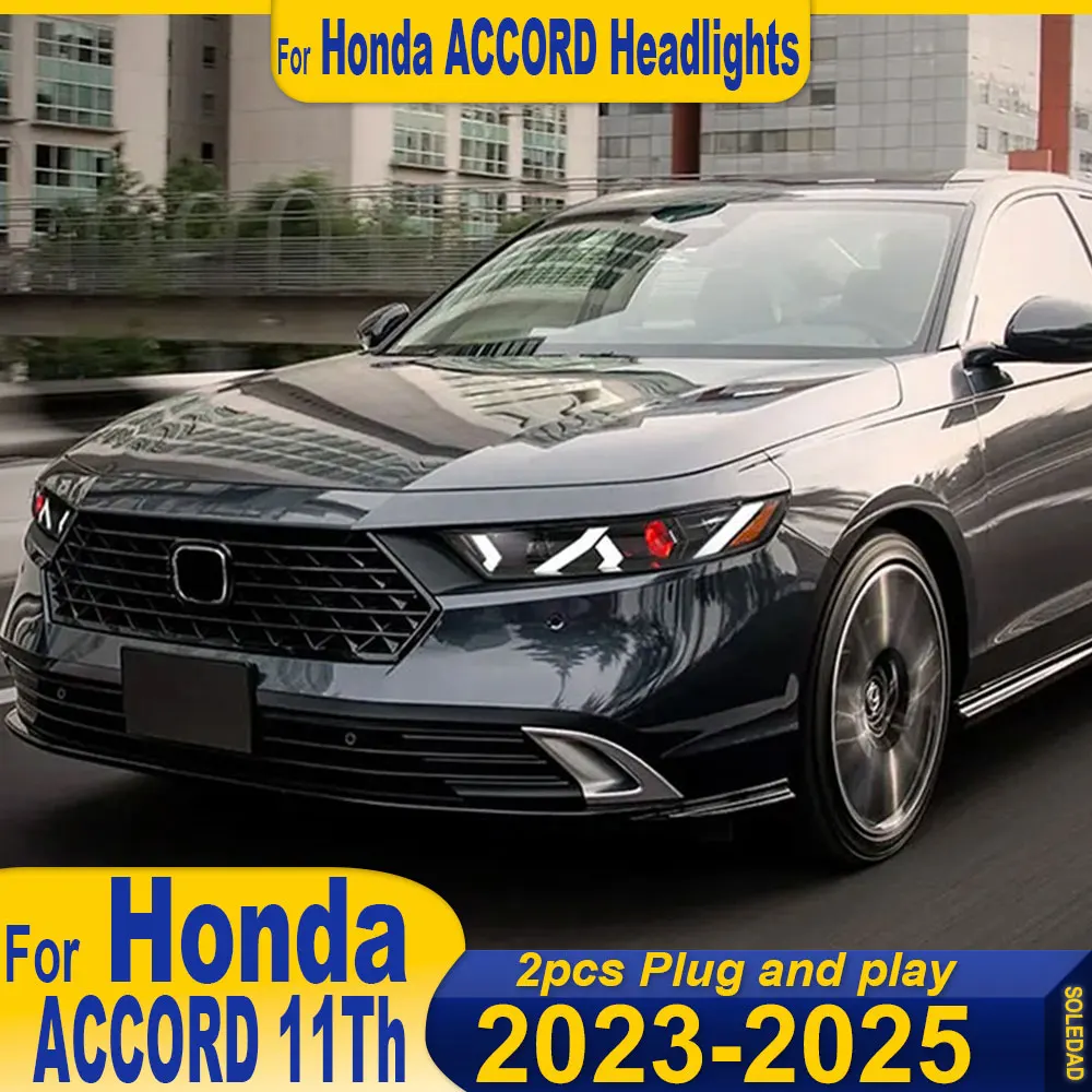

For Honda Accord 2023 2024 2025 Headlight Assembly modification Lamborghini-Style LED Projector Daytime Running Lights