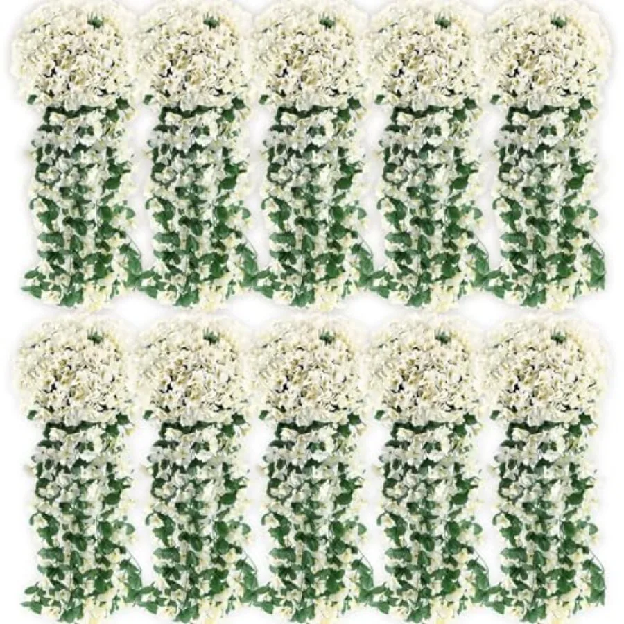 10 Pack 10 Pack Artificial Hanging Flowers Garland Arch Flowers for Wedding Ceremony Wall Home Floral Party Garden Outdoor Deco