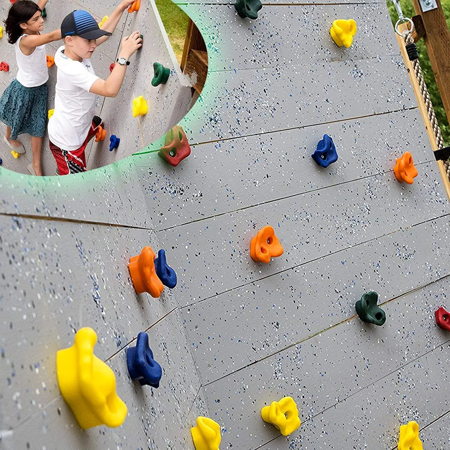 Rock Wall Climbing Holds Screw Accessories for Kids Indoor Outdoor Playground Play Set Slide Accessories with Mounting Hardware