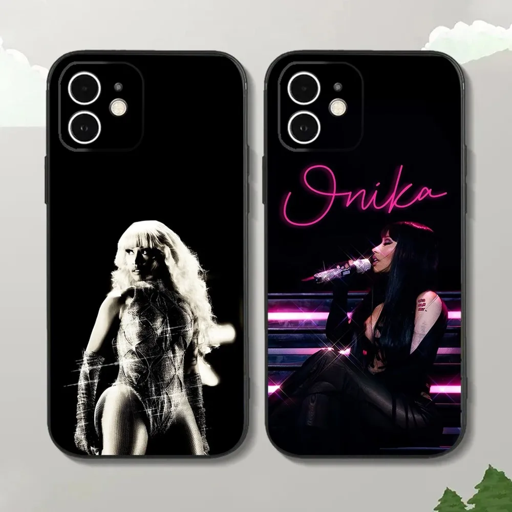 N-Nicki Singer M-Minaj Phone Case For iPhone16,15,14,13,12 Mini 11 Pro XR,X,XS,MAX 7,8 Plus Silicone Cover Soft Black