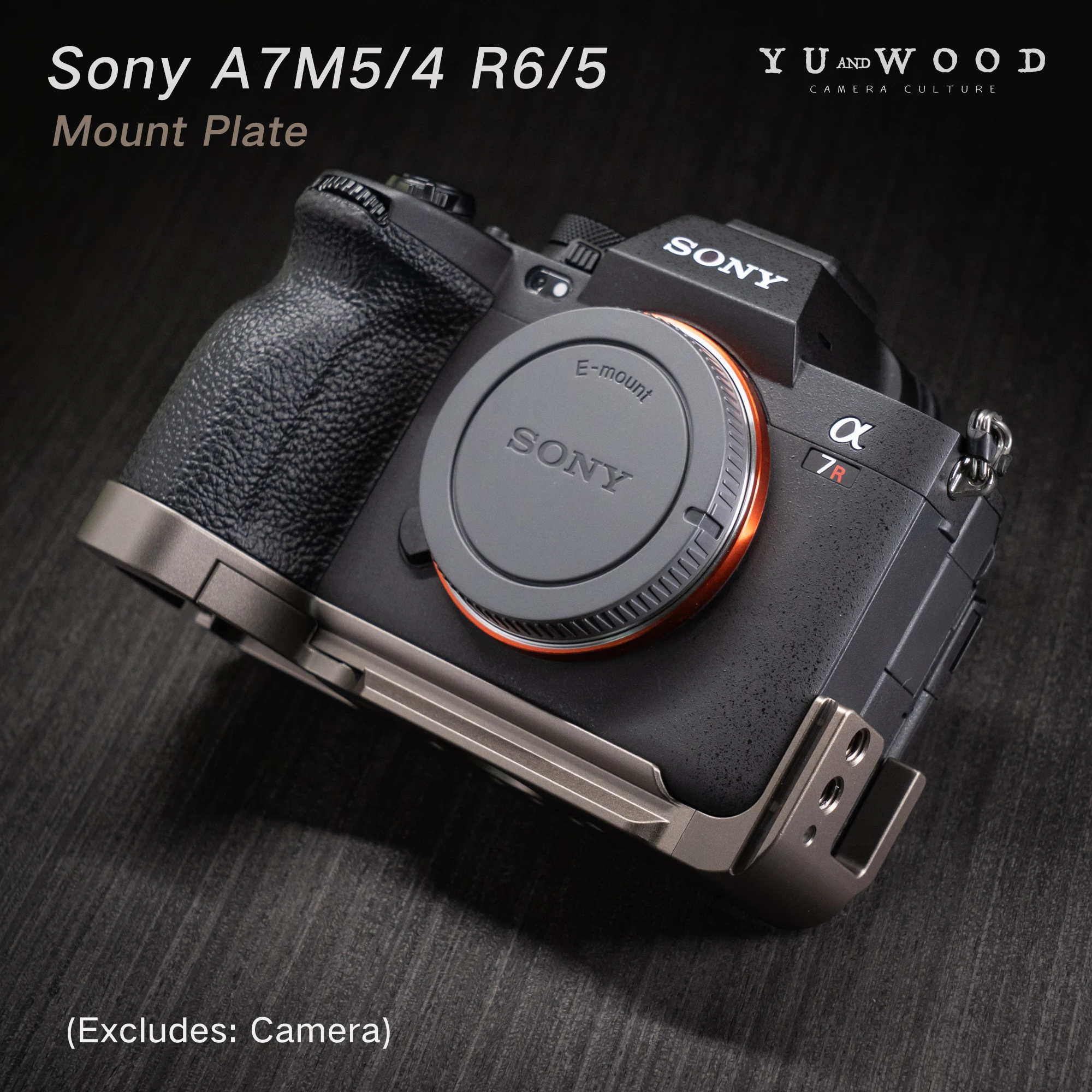 YUWOOD A7M5/M4/R6/R5 Mount Plate for Sony Alpha 7 V / 7R V / 7 IV with Arca-Swiss Quick Release Plate 1/4'-20 Threaded