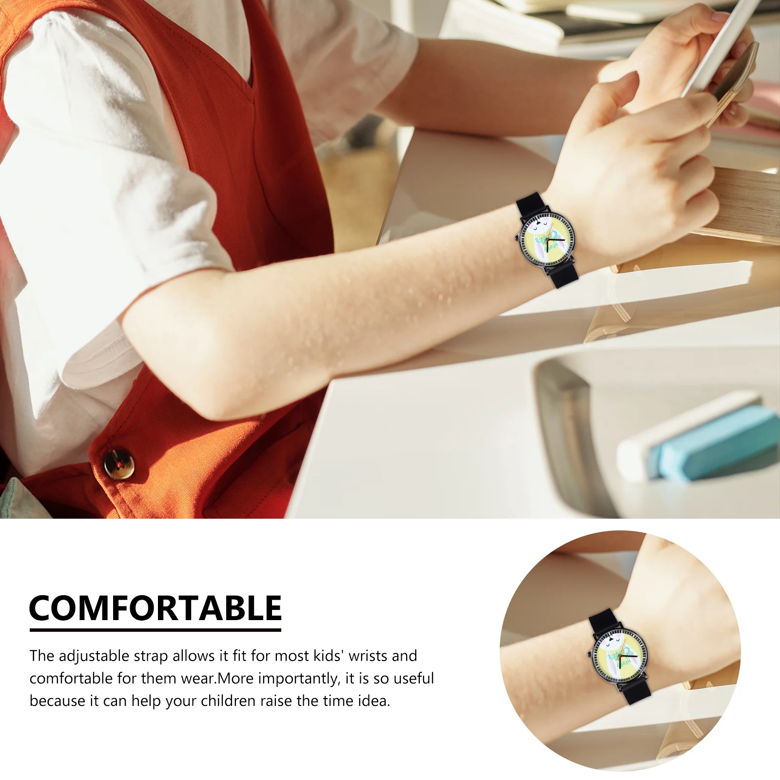 

Мультяшные кварцевые пасхальные наручные часы с регулируемым ремешком, удобные детские часы с милым кроликом, модные часы для мальчиков