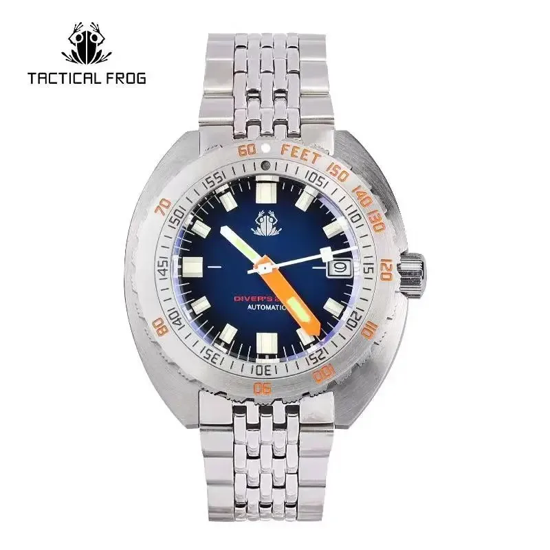 Tactical Frog Men Diver Watch Stainless Steel 20ATM Waterproof NH35 Movement 200M Automatic Mechanical Diver Watch 24H Shipping