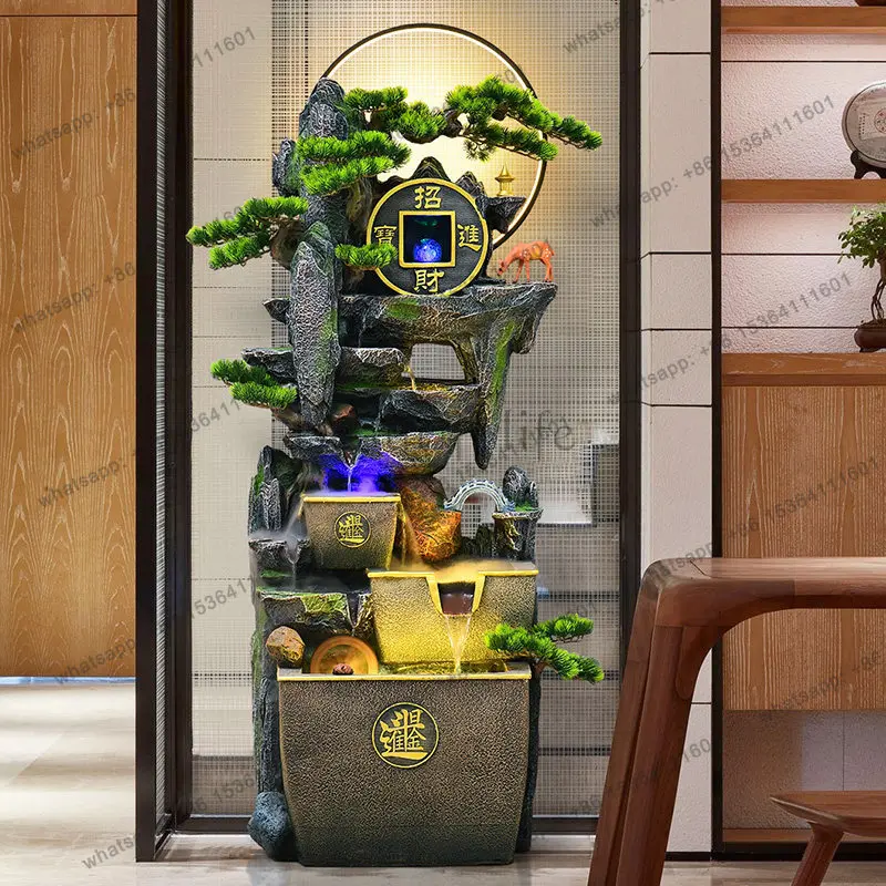 Feng Shui wheel flowing water fountain decoration entrance living room ornaments creative home goods