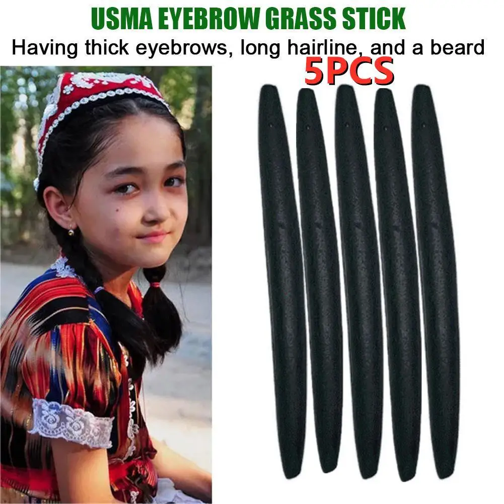 

5PCS Usma Grass Stick Powder Growth Hairline Mascara Usman Black Hair Thick Hair To Promote Eyebrow Growth