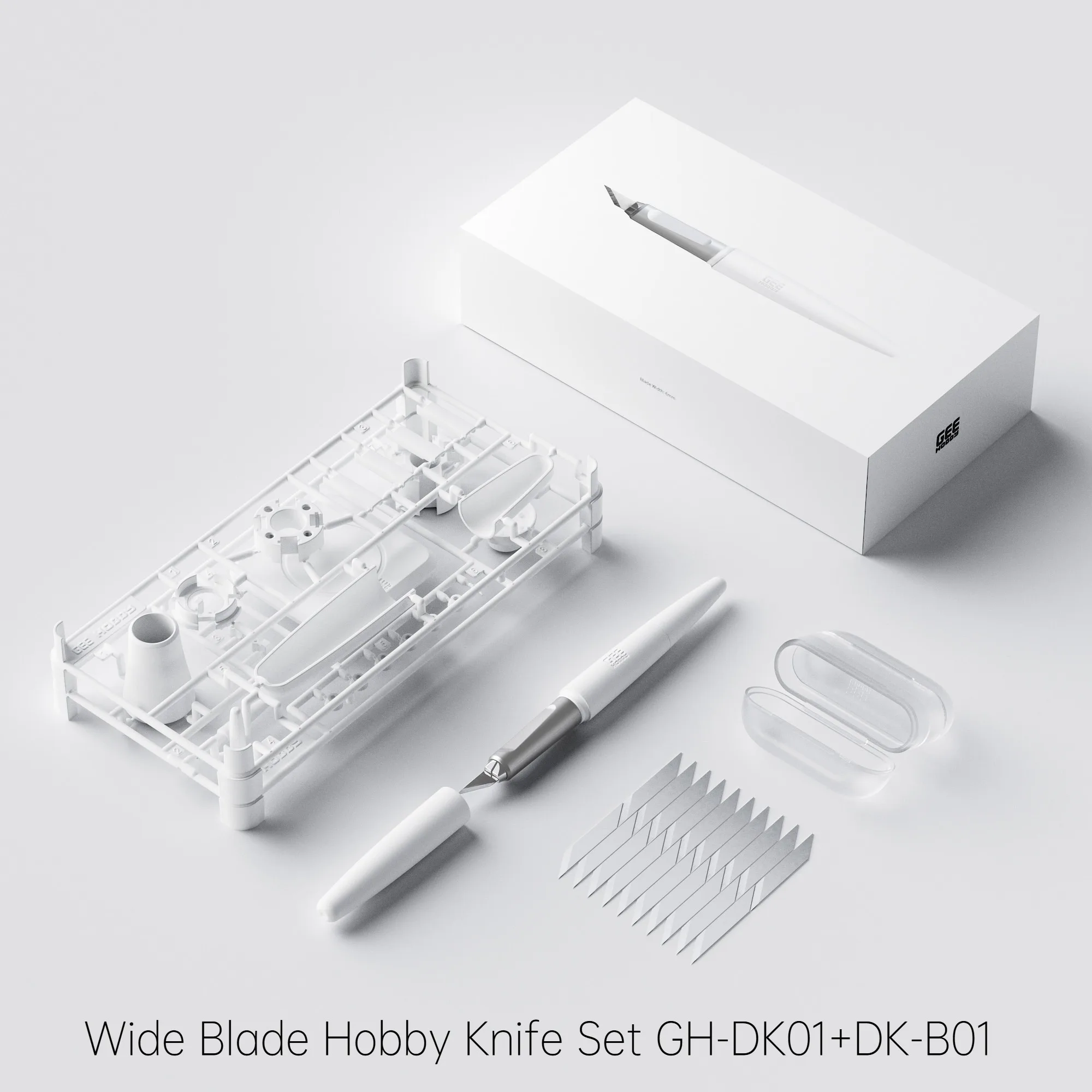 GeeHobby GH-DK01/02 Precision Pen Knife Set Wide & Narrow Blades for Gundam Scale Model Building Cutting Assembly Hobby DIY Tool