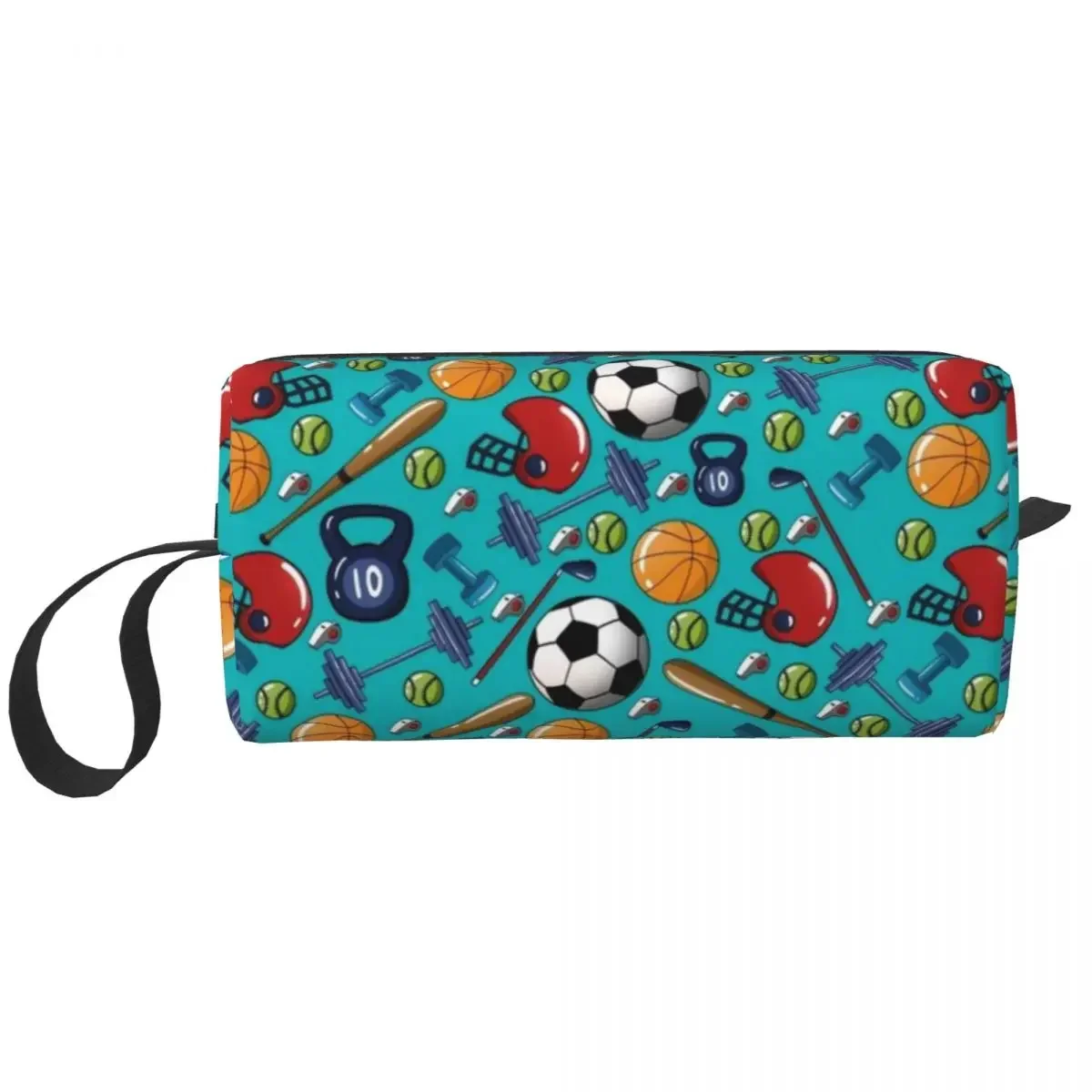 Fashion Football Soccer Travel Toiletry Bag Women Cosmetic Makeup Bag Beauty Storage Dopp Kit